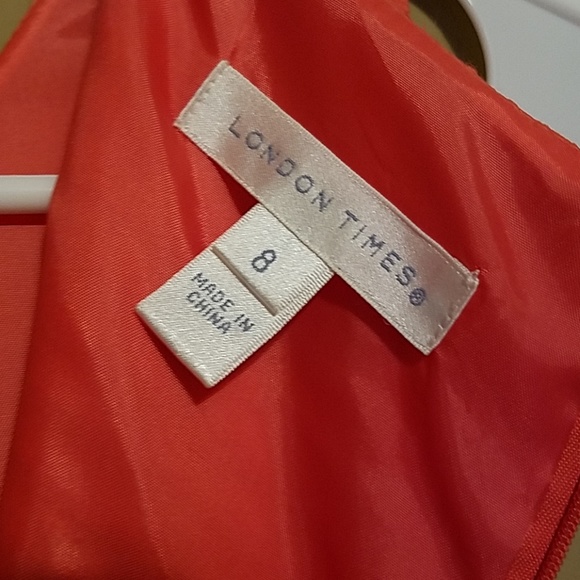 London Times sheath coral colored dress - Picture 4 of 6